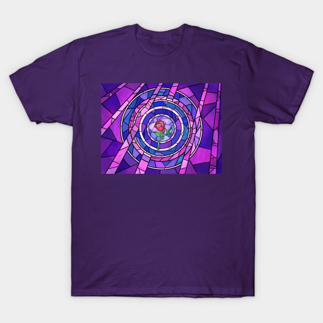 Rose-Tinted Glass Window T-Shirt by Ellador